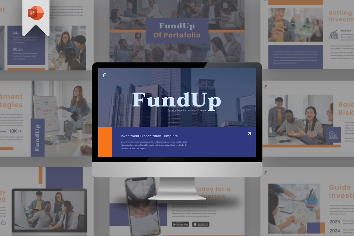 策略市场机会风险分析PowerPoint演示模板 Investment Presentation Template - FundUp