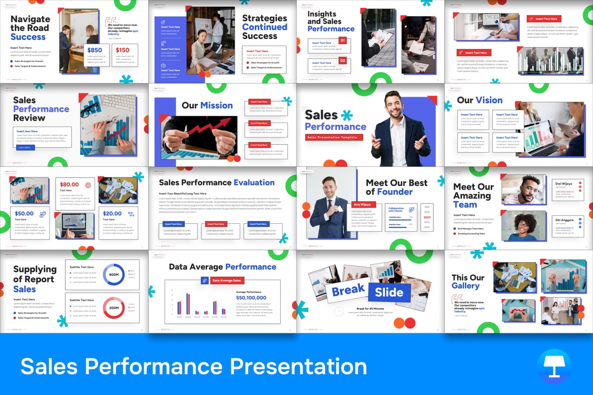 销售业绩Keynote演示文稿 Sales Performance