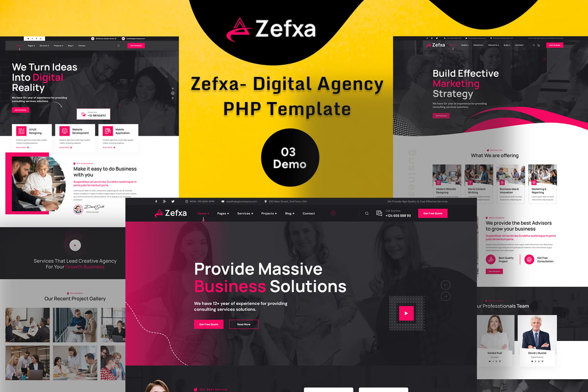 Zefxa-数字代理 PHP 模板