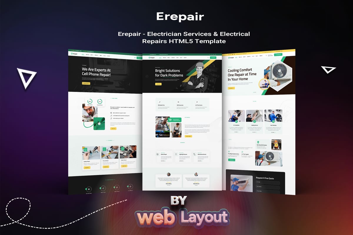 Erepair – 电气维修服务模板
