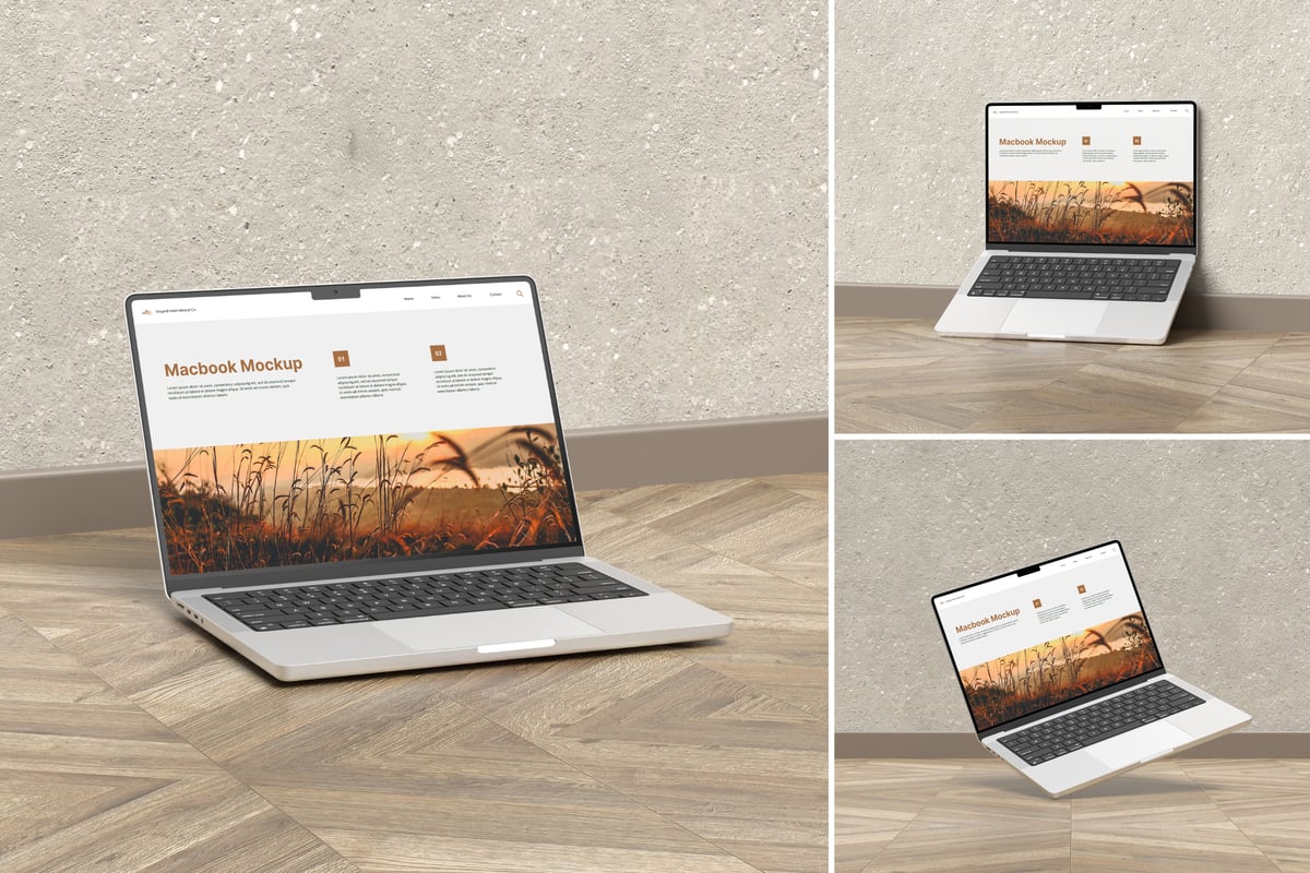 Macbook电脑样机 (PSD,PDF)