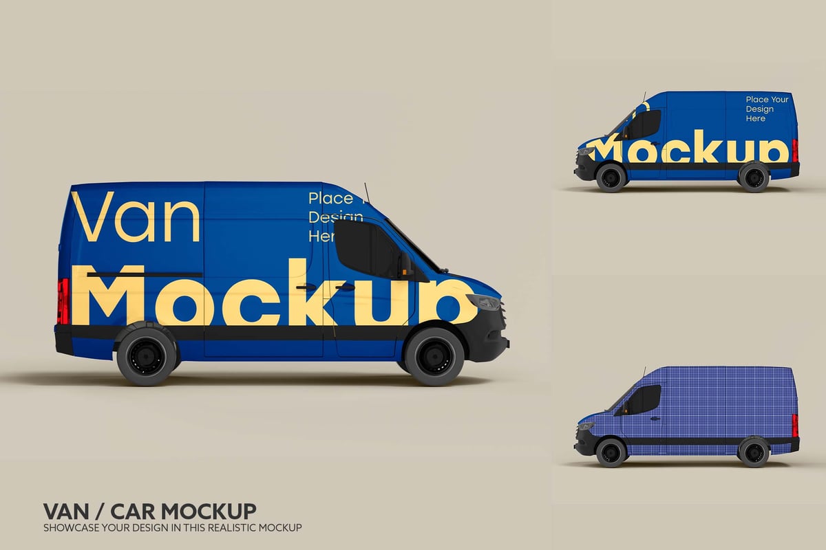 货车/汽车样机 (PSD,PDF)