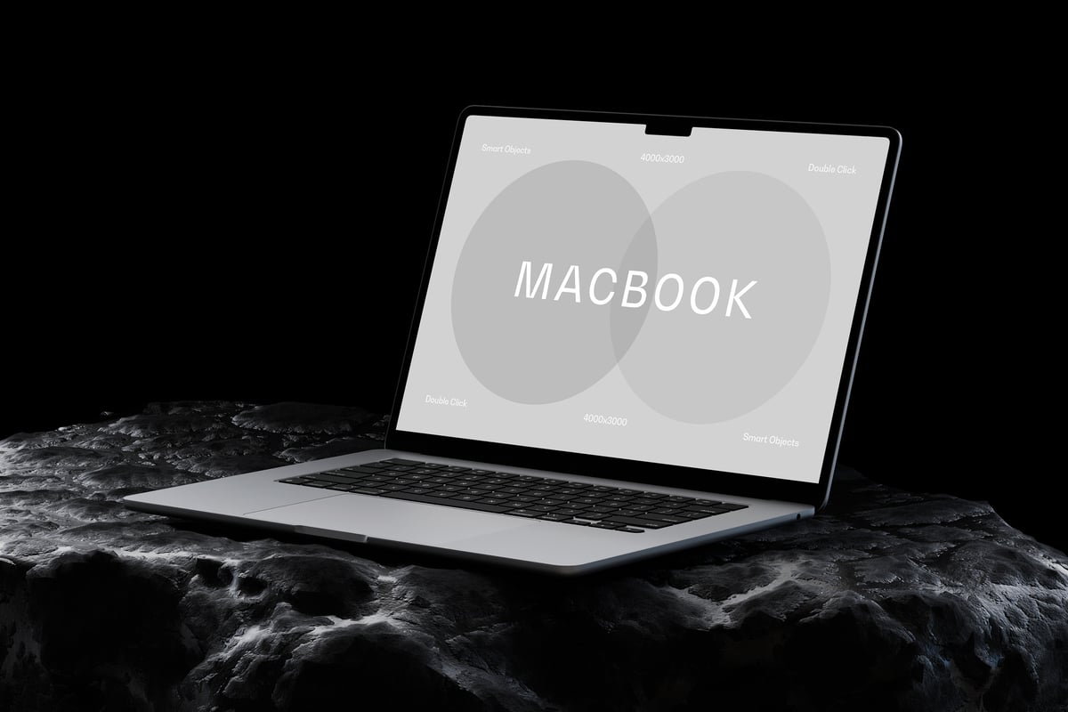 Macbook Air 笔记本电脑设备样机 (PSD)