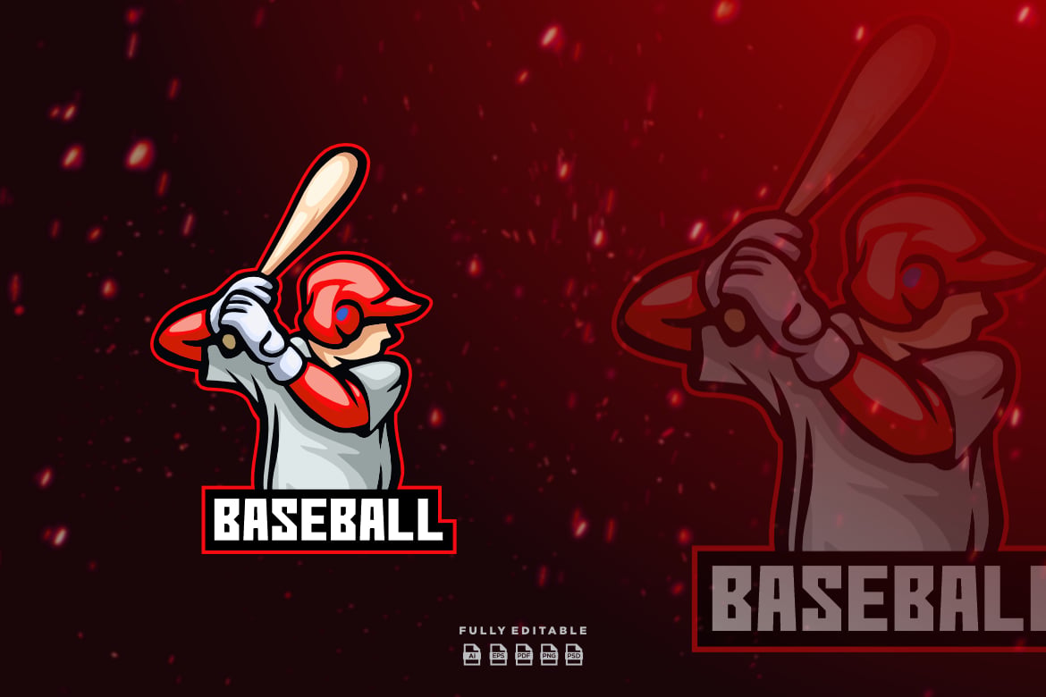 棒球标志Logo设计模板 Baseball Logo