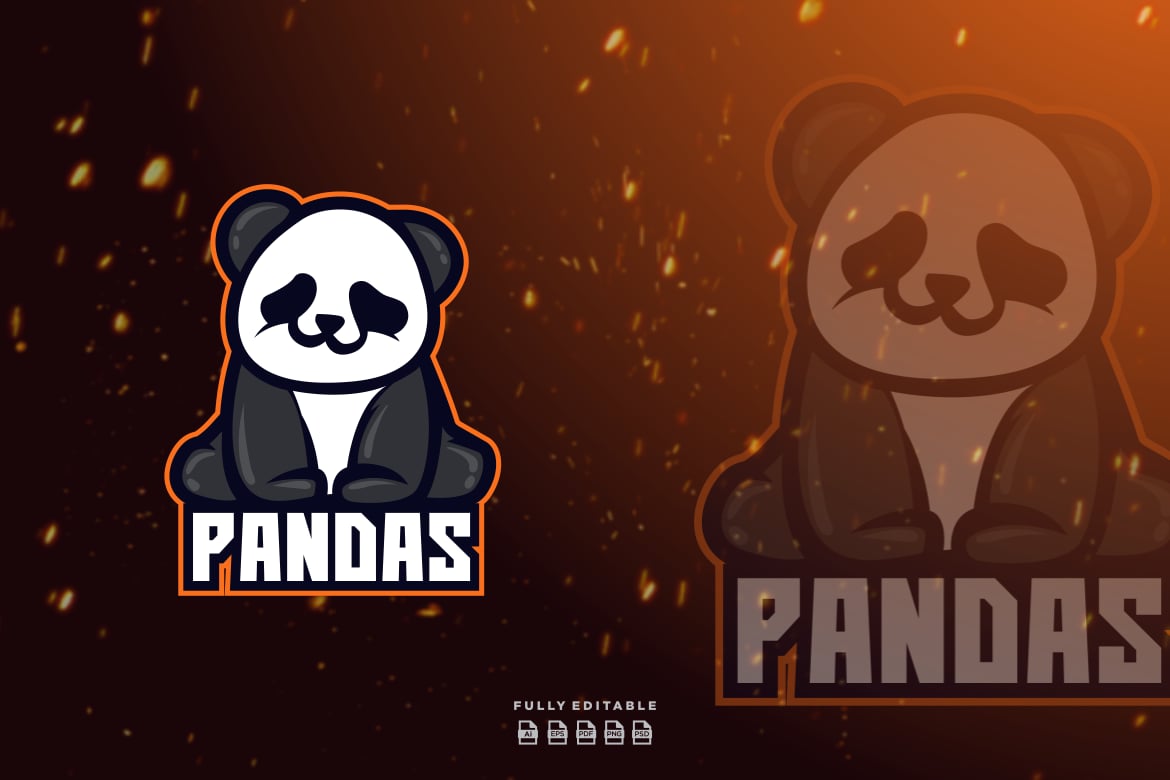 熊猫标志Logo设计模板 Panda Logo
