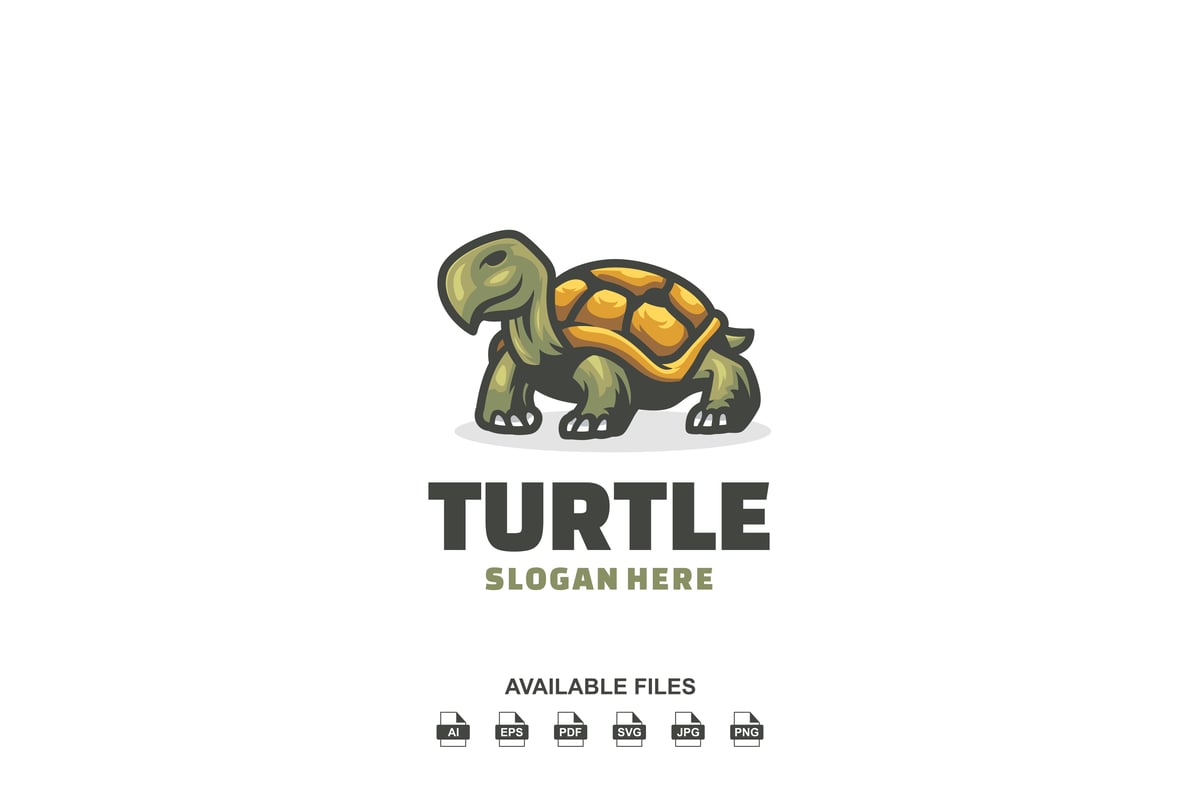 海龟标志Logo设计模板 Turtle Logo