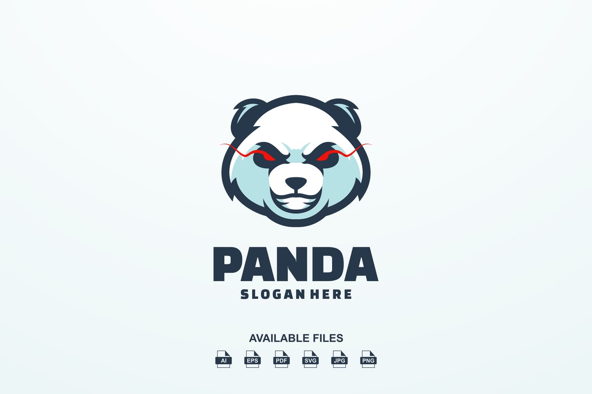 熊猫头标志Logo设计模板 Panda Head Logo