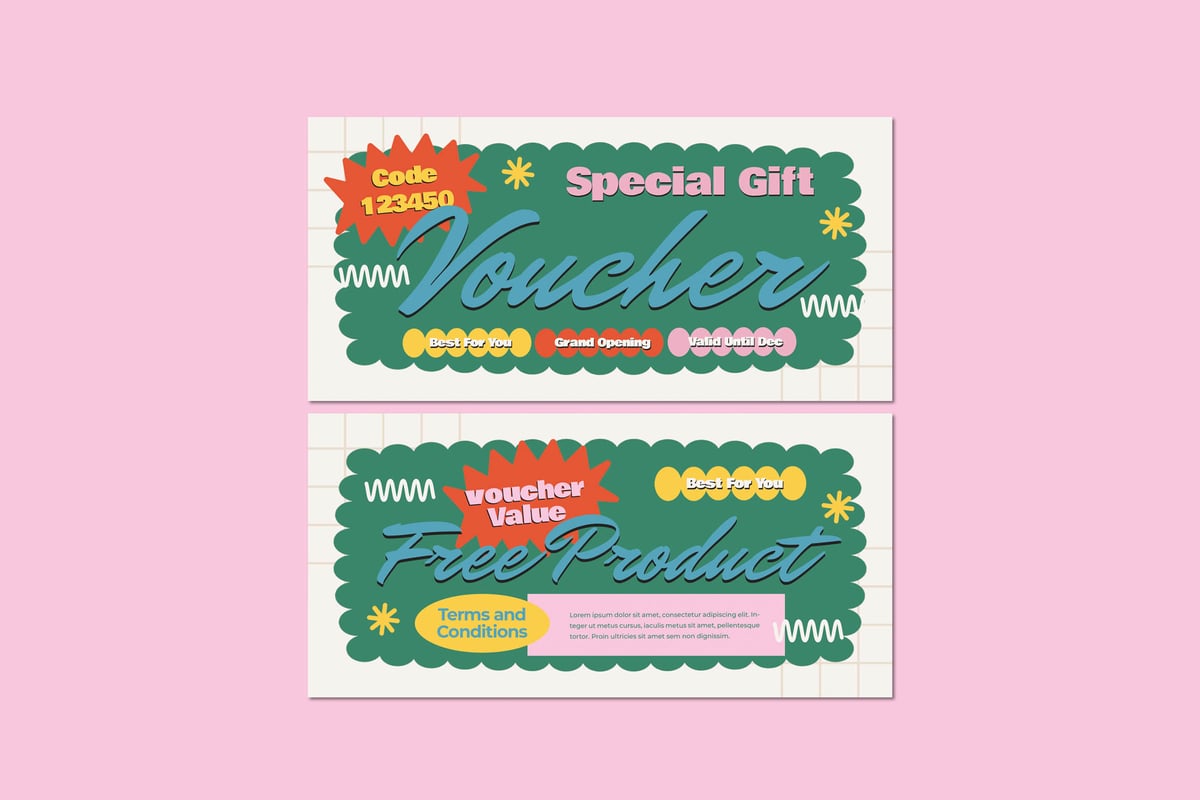 特别礼券产品卡模板 Special Gift Voucher Product