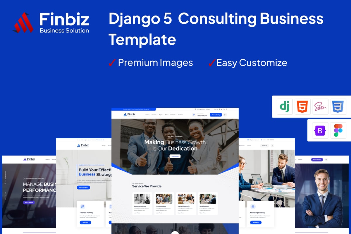 Finbiz – Django 5 – 咨询业务模板