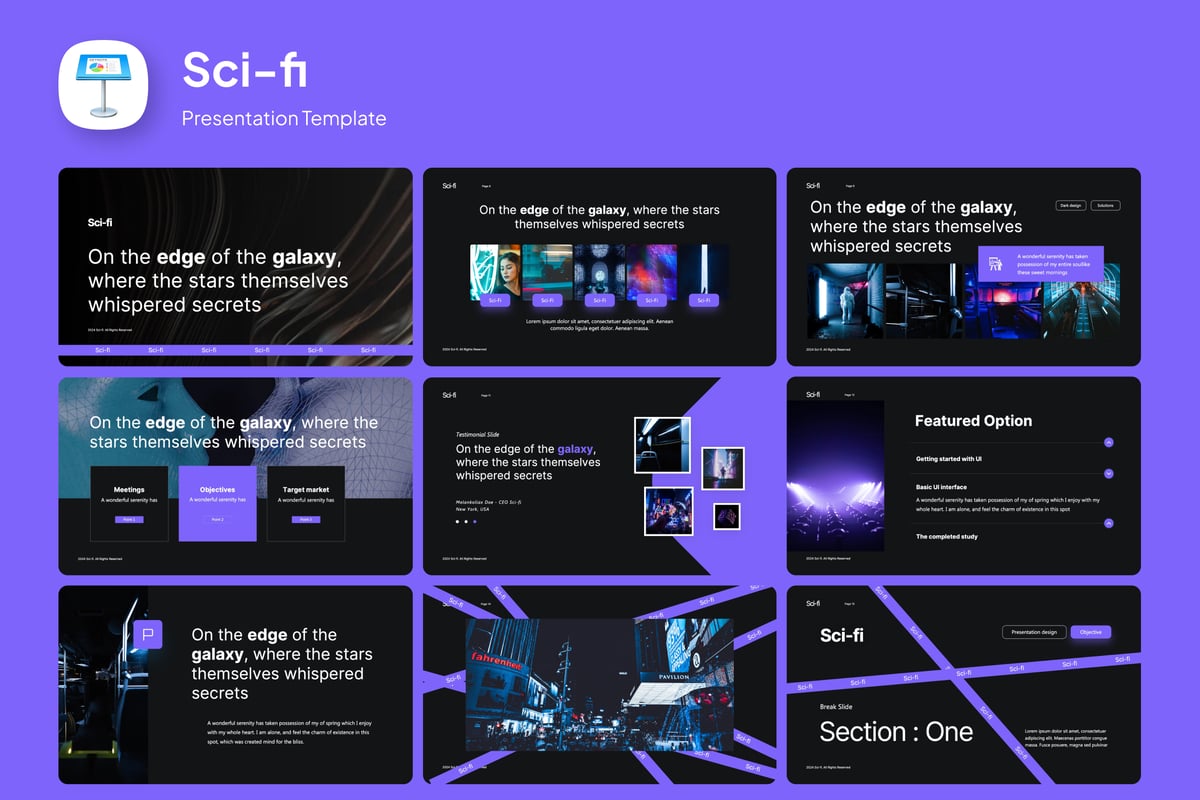 科幻科技Keynote幻灯片演示模板 Sci-fi Technology Keynote