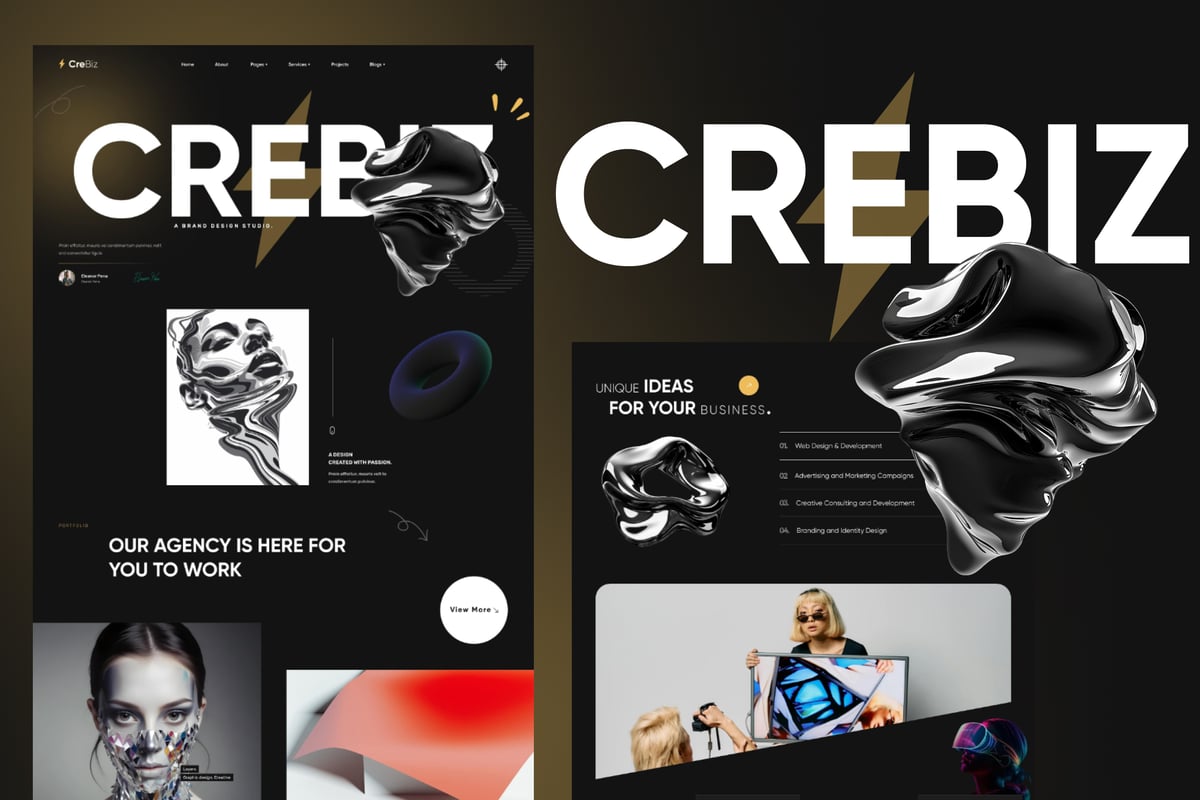 CreBiz – 创意作品集 Figma 模板
