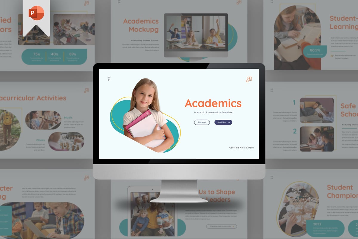 学术研究PPT创意模板 Academic Presentation Template - Academics