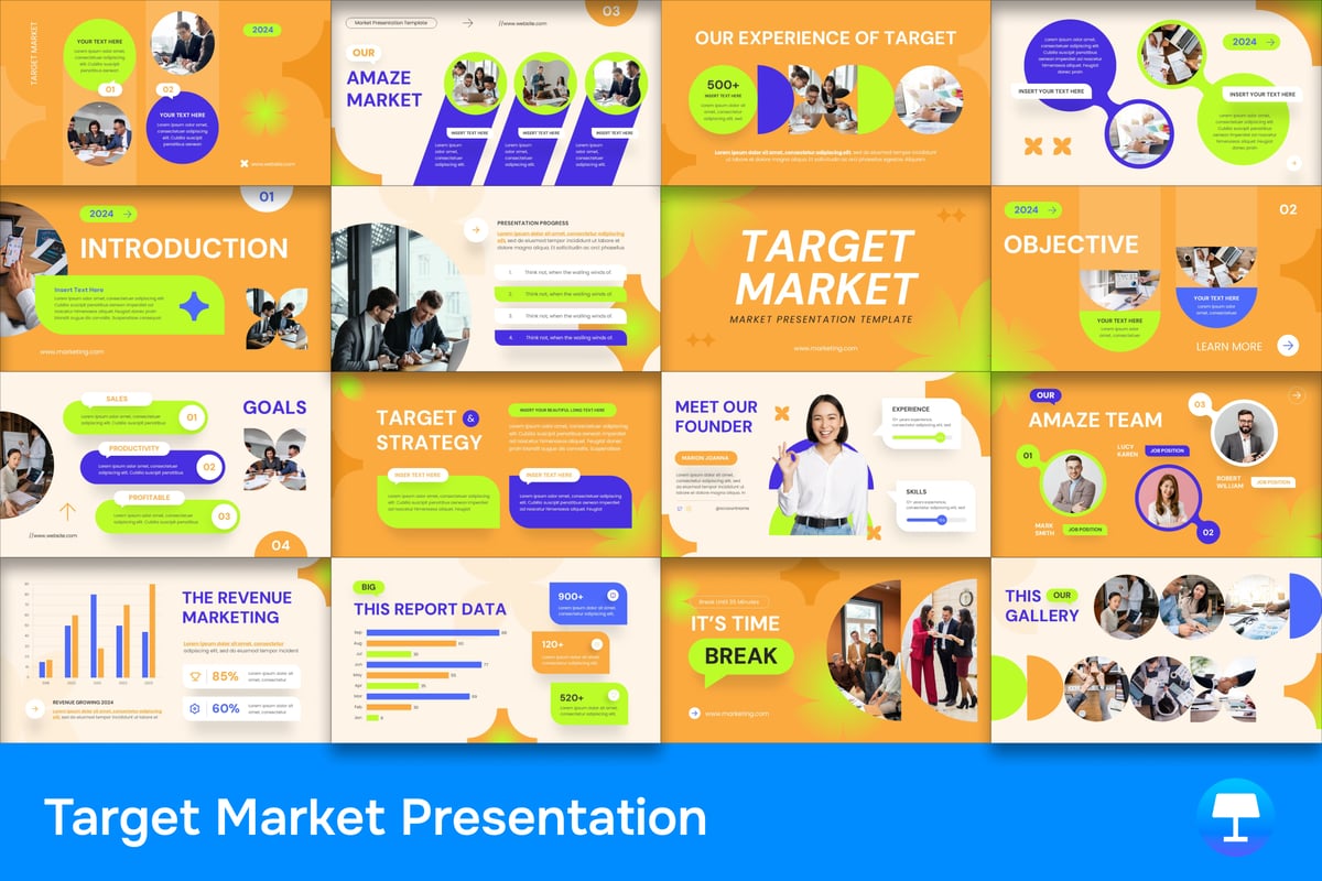 目标市场Keynote创意模板 Target Market