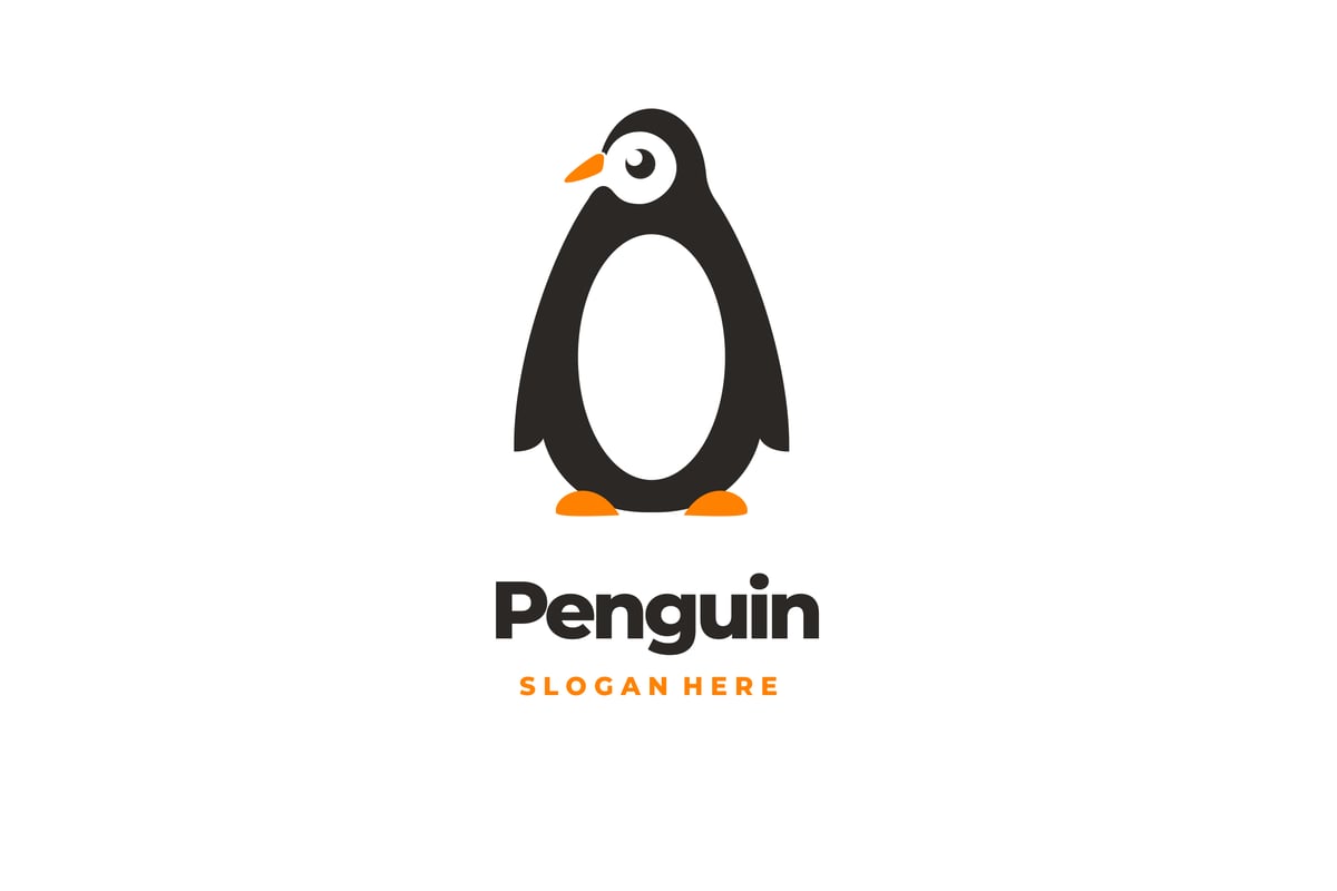 企鹅标志Logo设计模板 Penguin Logo
