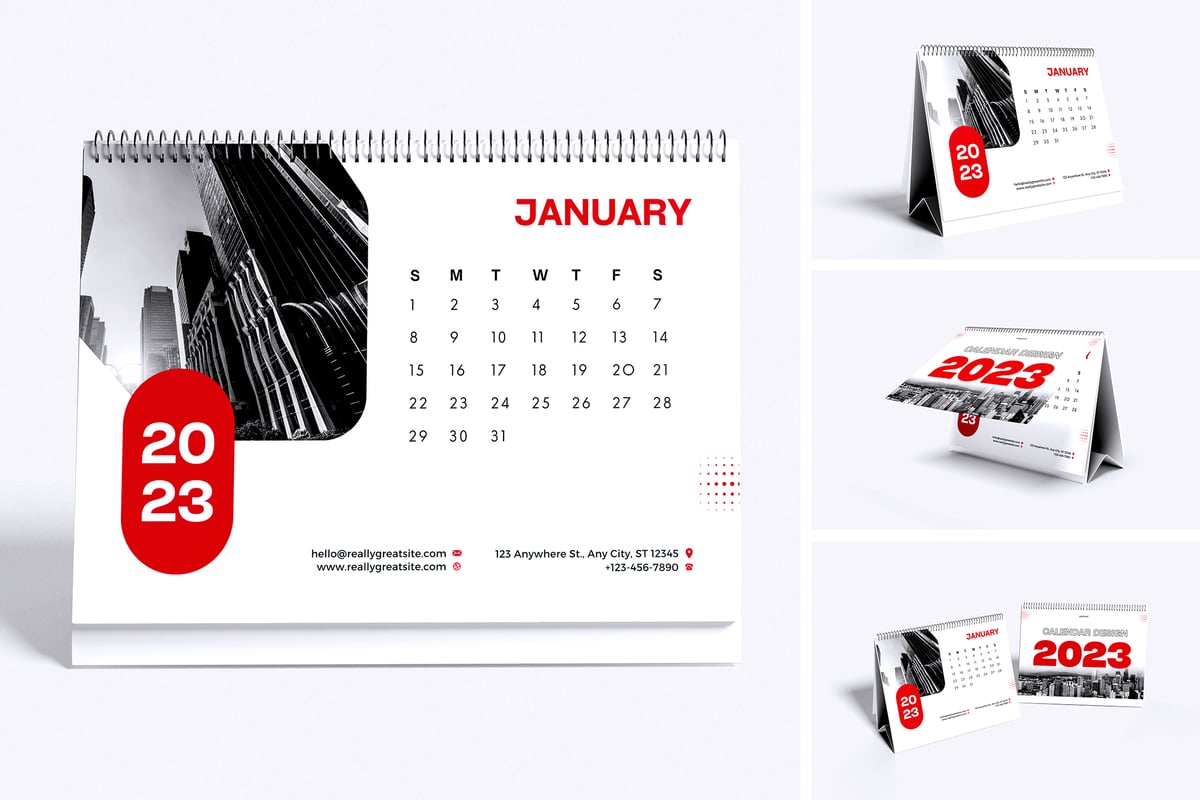 日历样机 (PSD,PDF)