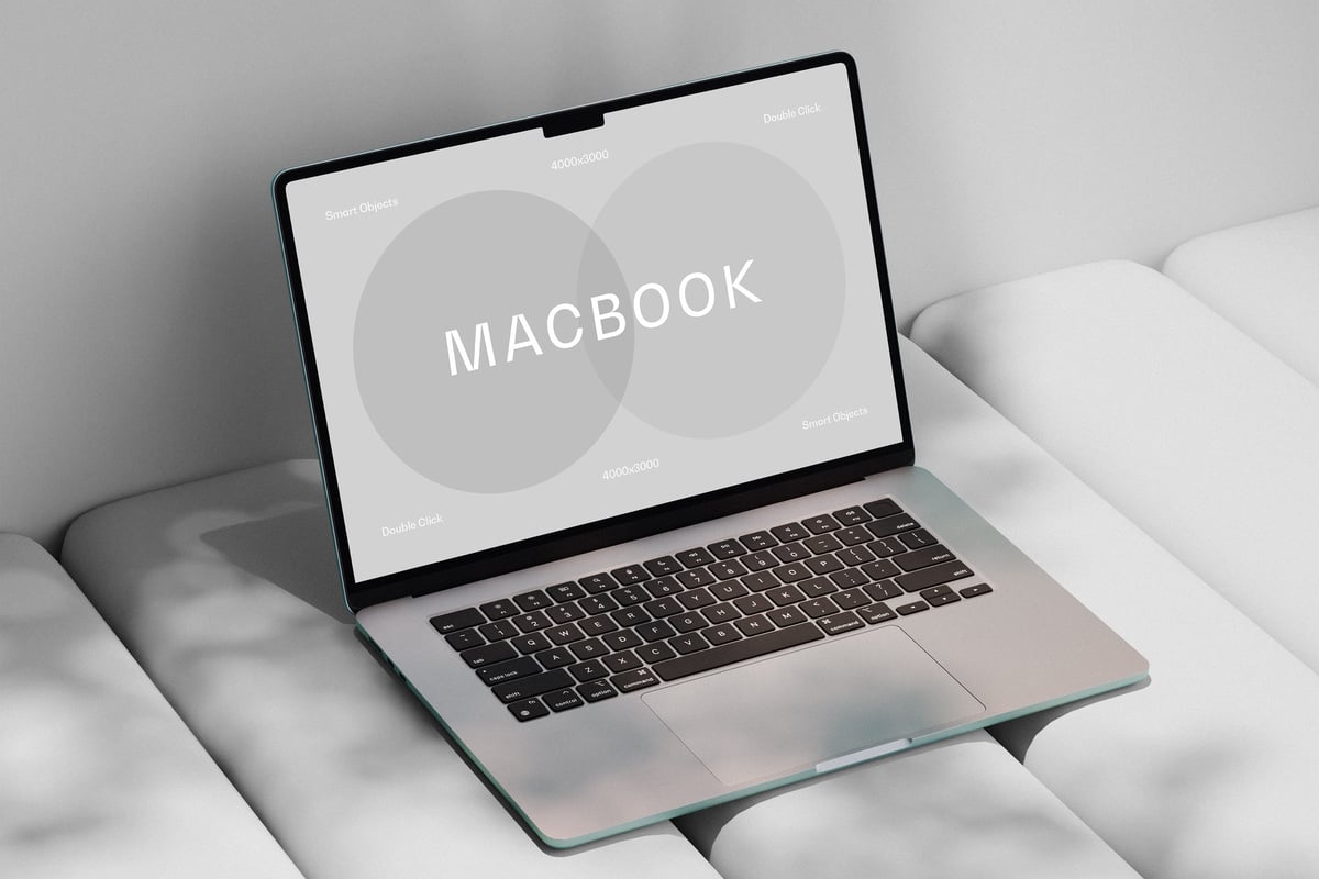 现代场景 Macbook Air 电脑样机 (PSD)