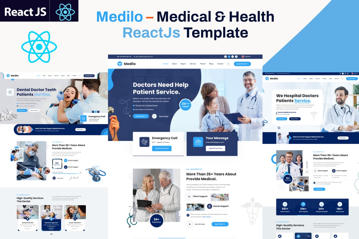 Medilo-医疗和保健 ReactJs 模板