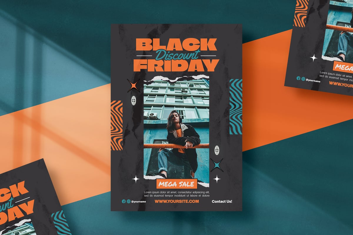 黑色星期五海报传单 Black Friday Flyer