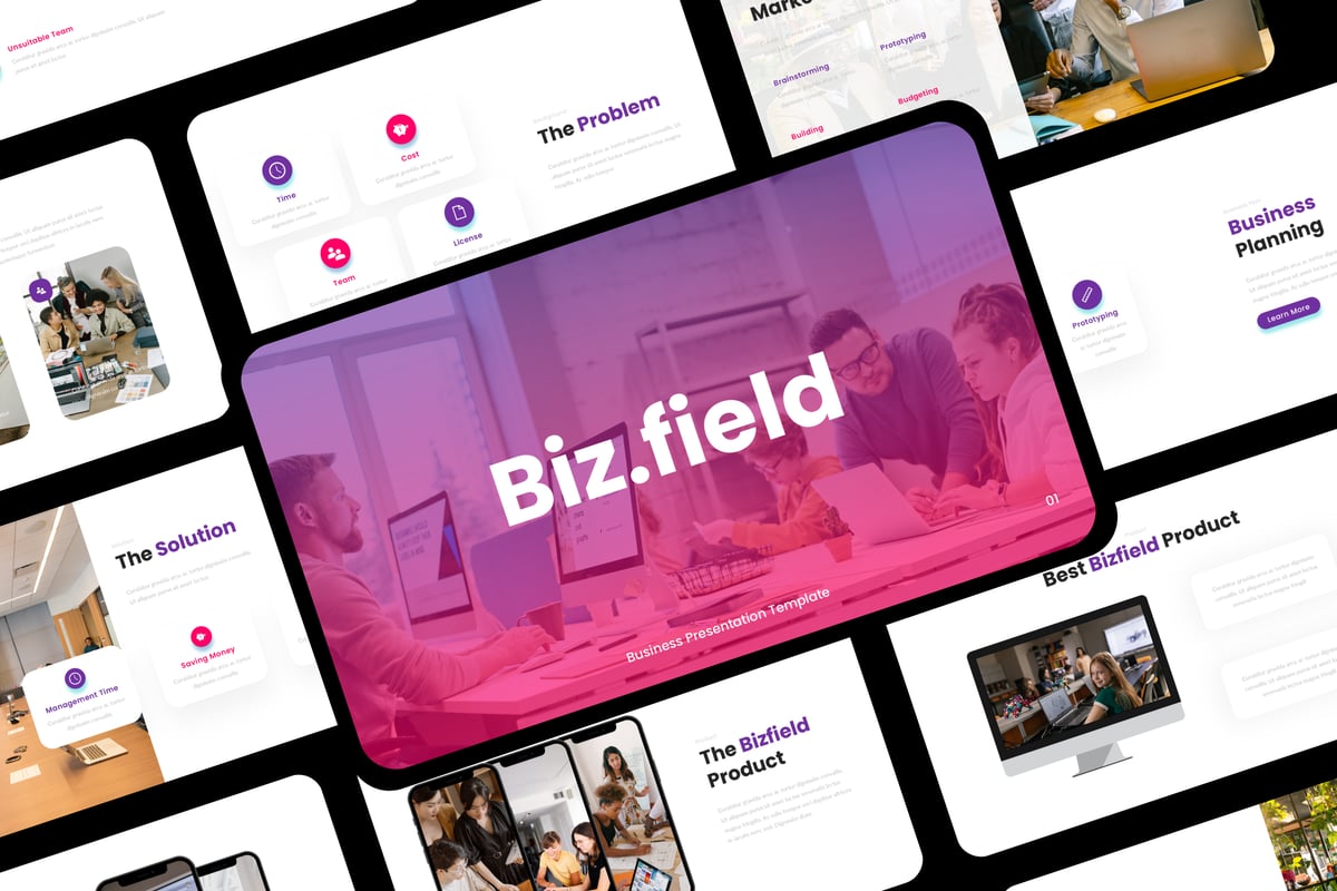 商业发展理念Keynote模板下载 Bizfield - Business Presentation Template