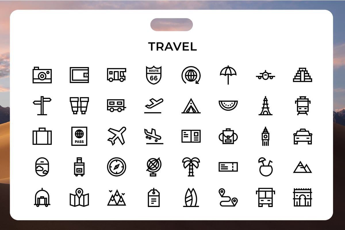 旅行矢量图标 Travel Icons