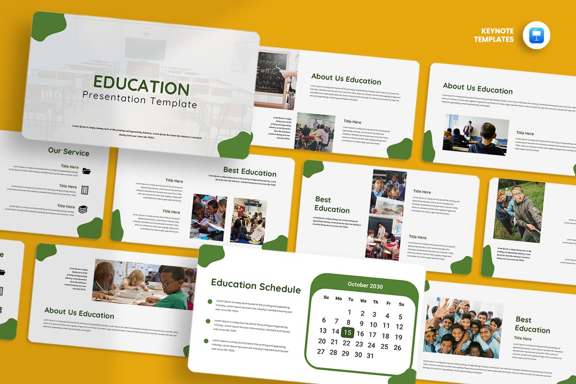 儿童教育知识Keynote幻灯片模板下载 Education - Keynote Template