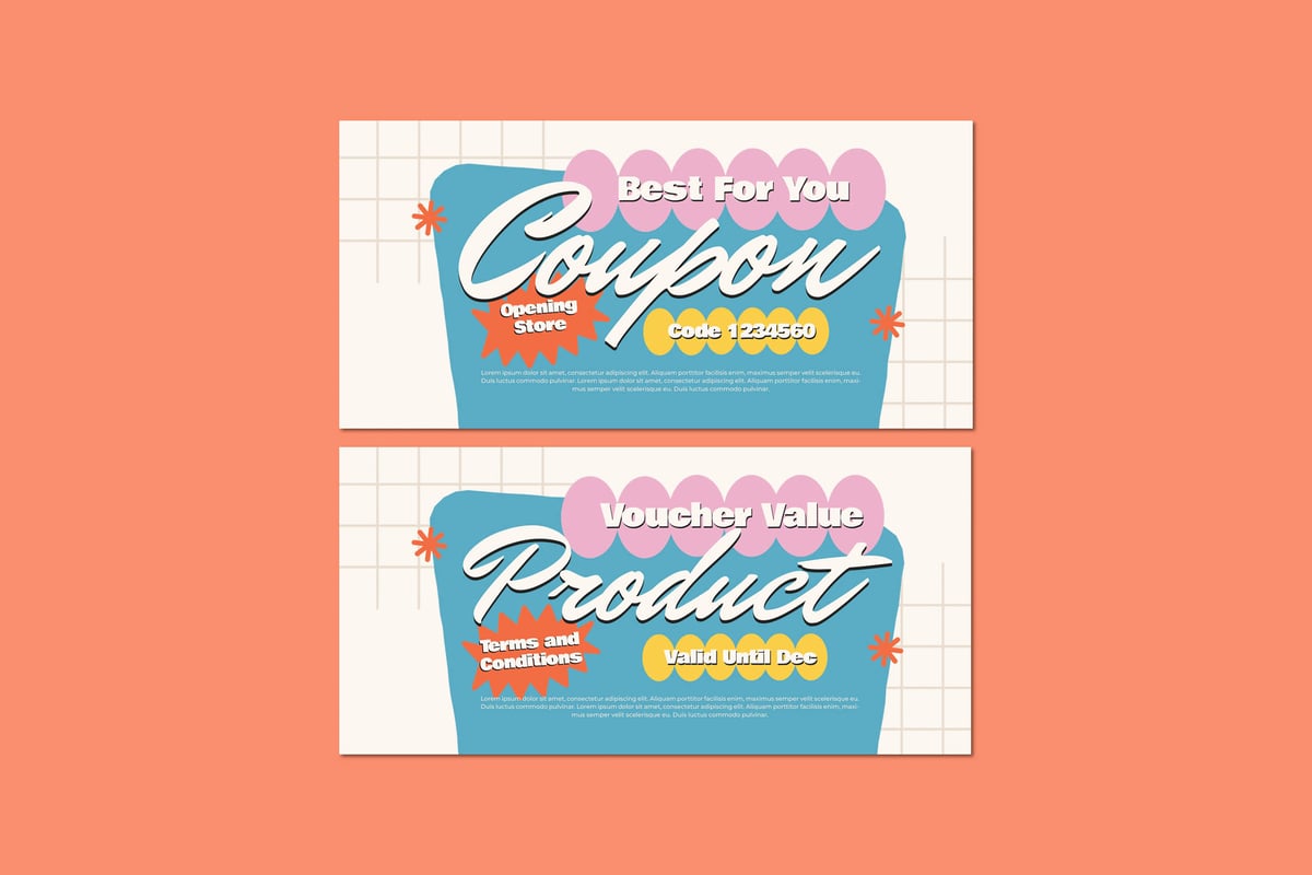 活动优惠券模板 Best For Your Coupon