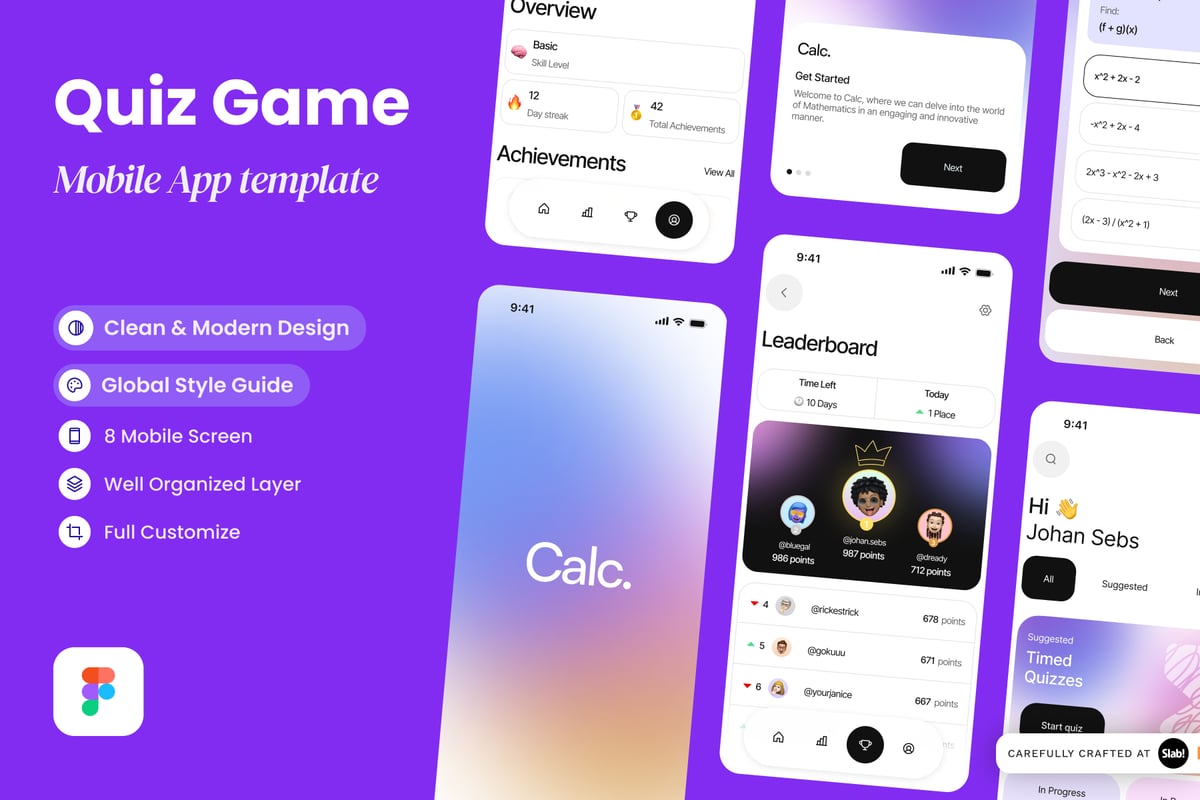 测验应用程序 APP UI KIT (FIG)