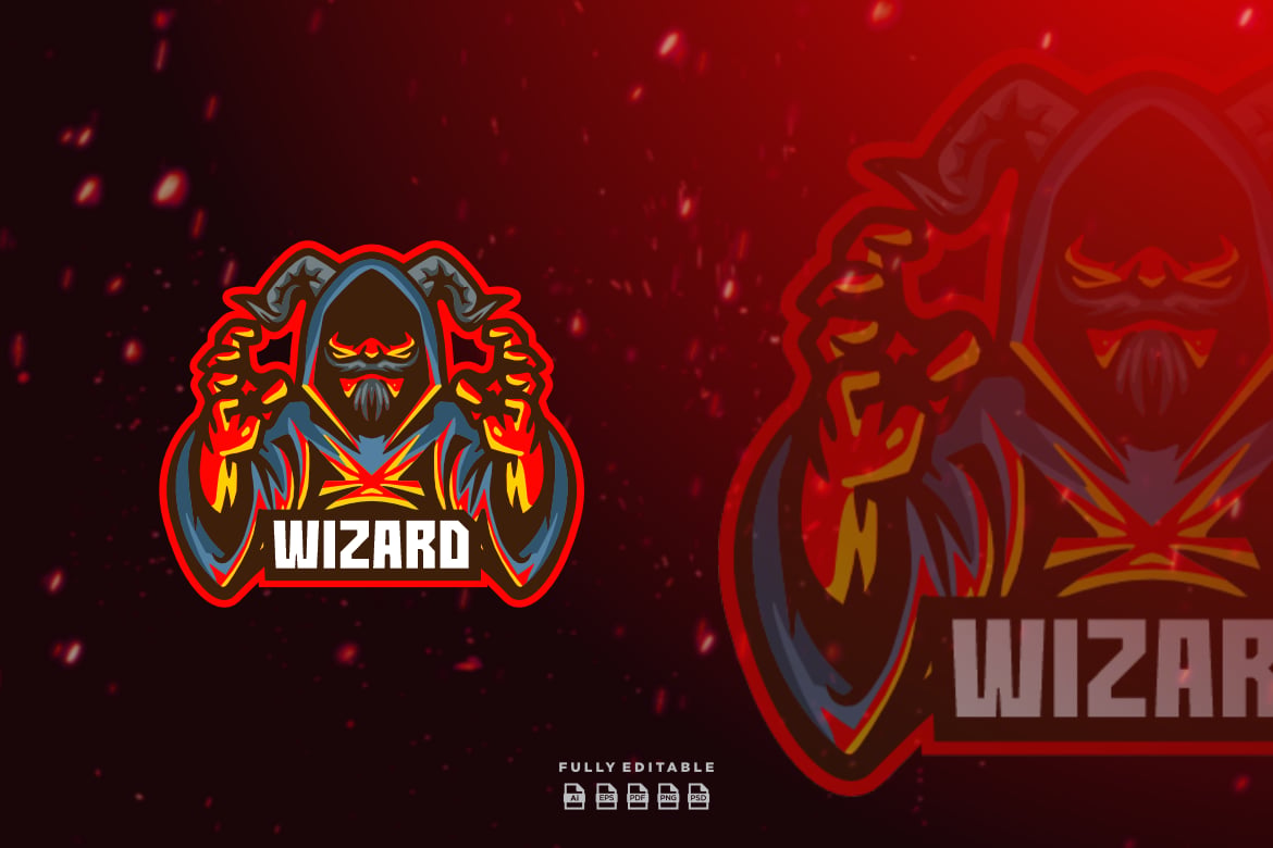 巫师标志Logo设计模板 Wizard Logo