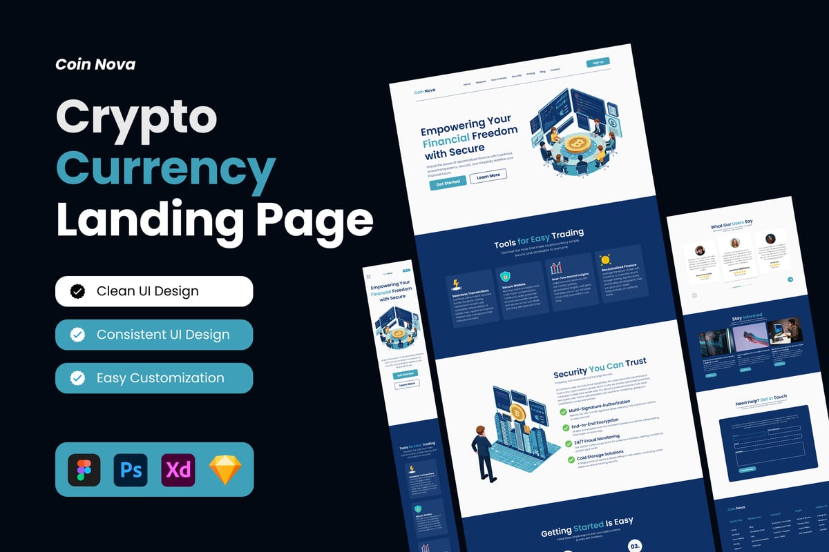 Coin Nova – 登陆页面