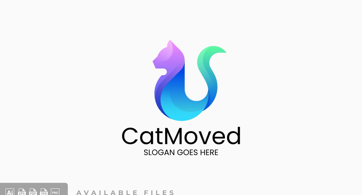 猫移动渐变彩色标志