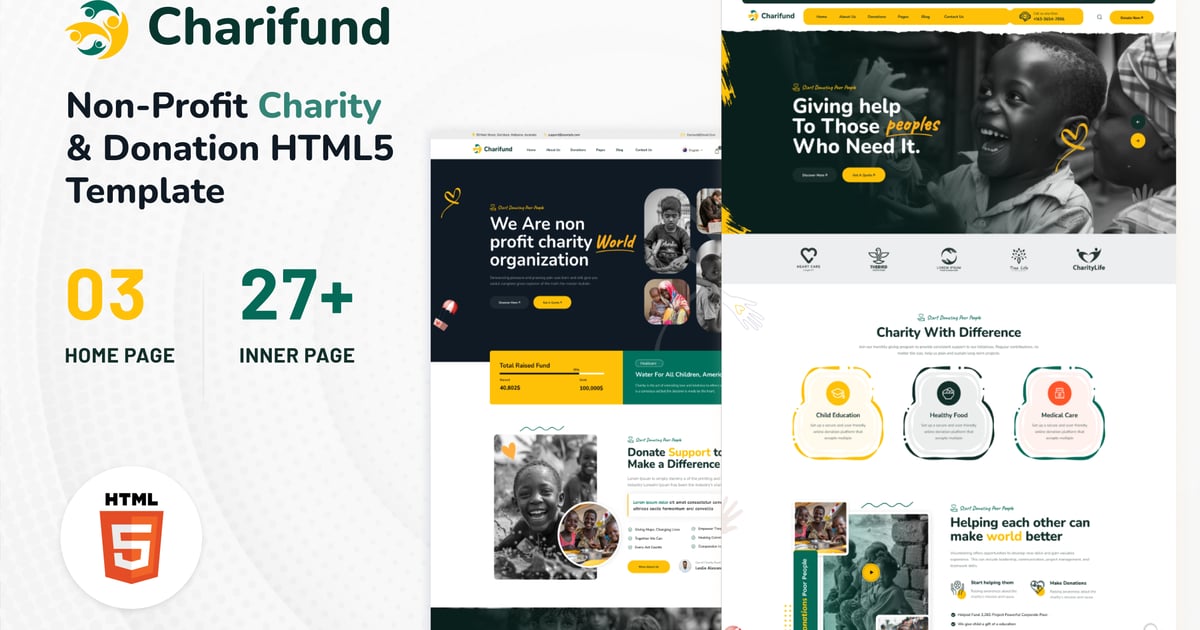 Charifund – 慈善捐赠和筹款 HTML