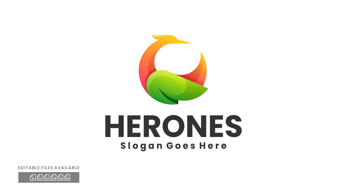 Herones 渐变彩色徽标