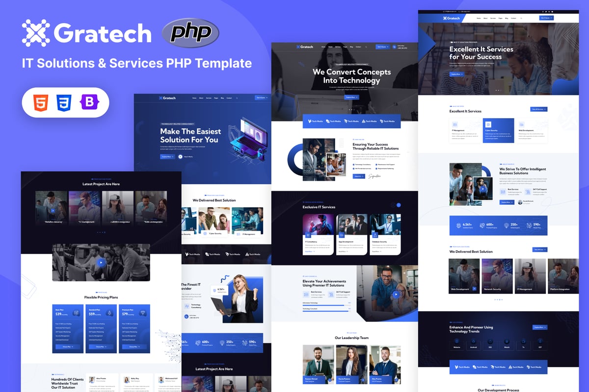 Gratech – IT 服务和技术 PHP 模板