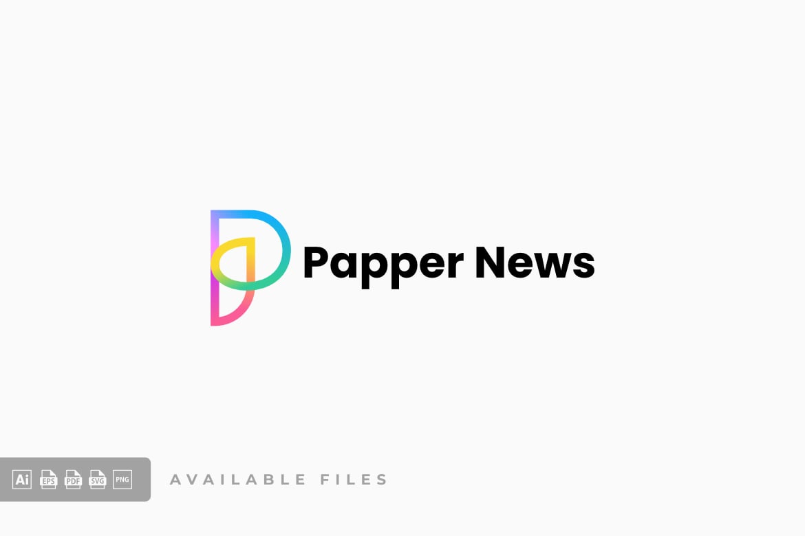 报纸新闻彩色标志