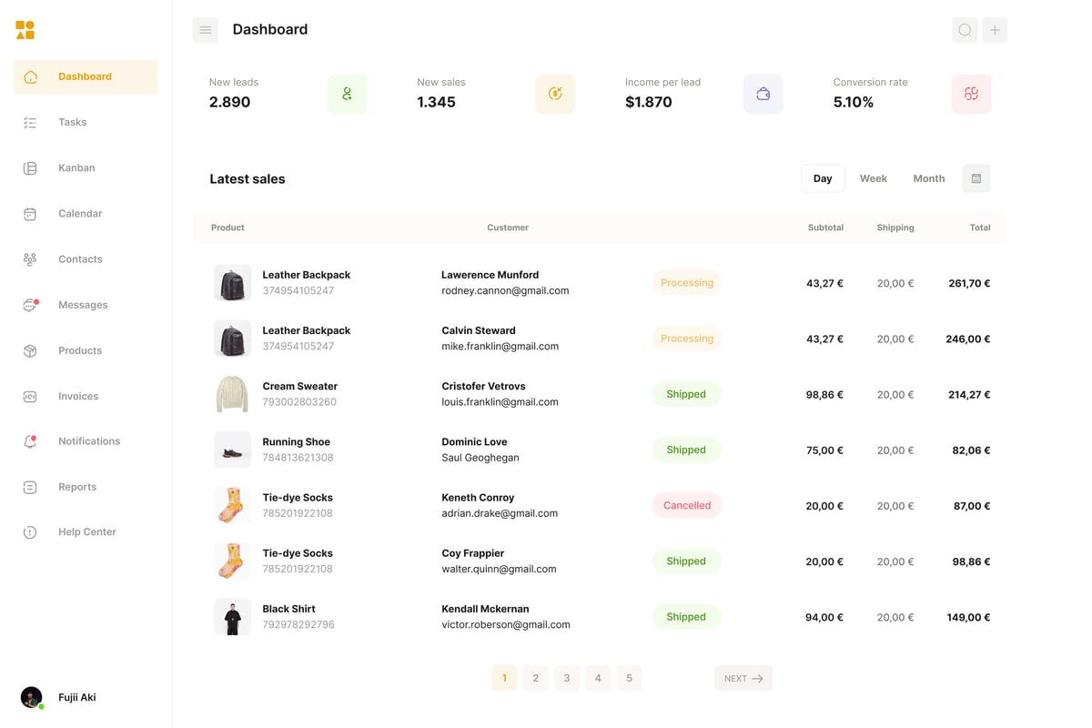 CRM 网页设计理念
