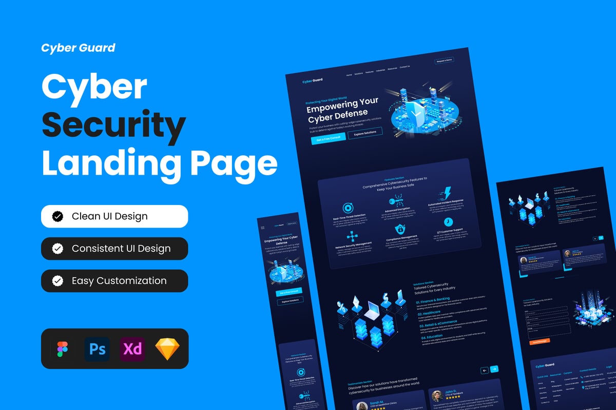 Cyber​​ Guard – 网络安全登陆页面