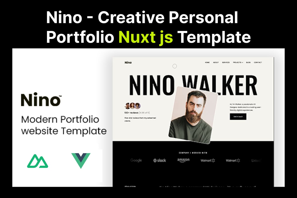 Nino – 现代投资组合 Nuxt JS 模板