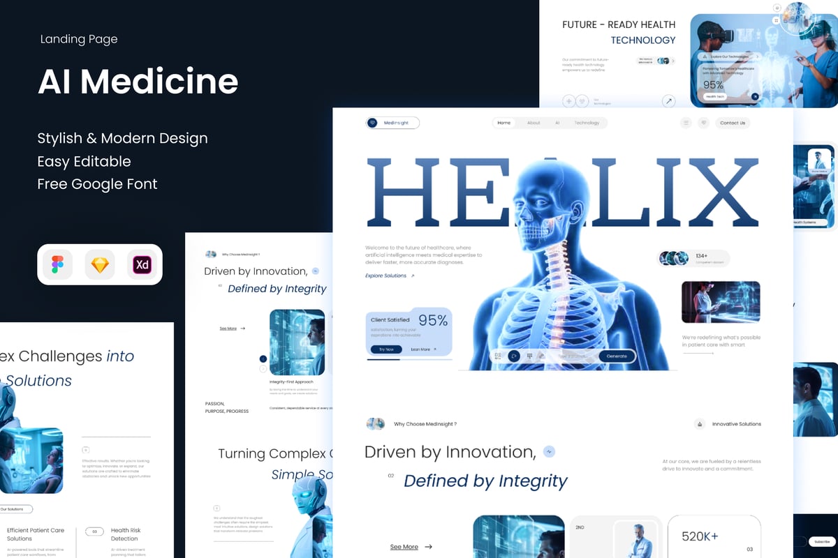 MedInsight – AI 医疗登陆页面