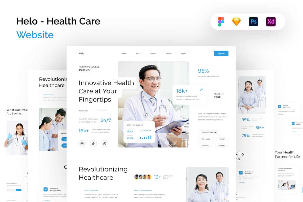 Helo – 医疗保健网站
