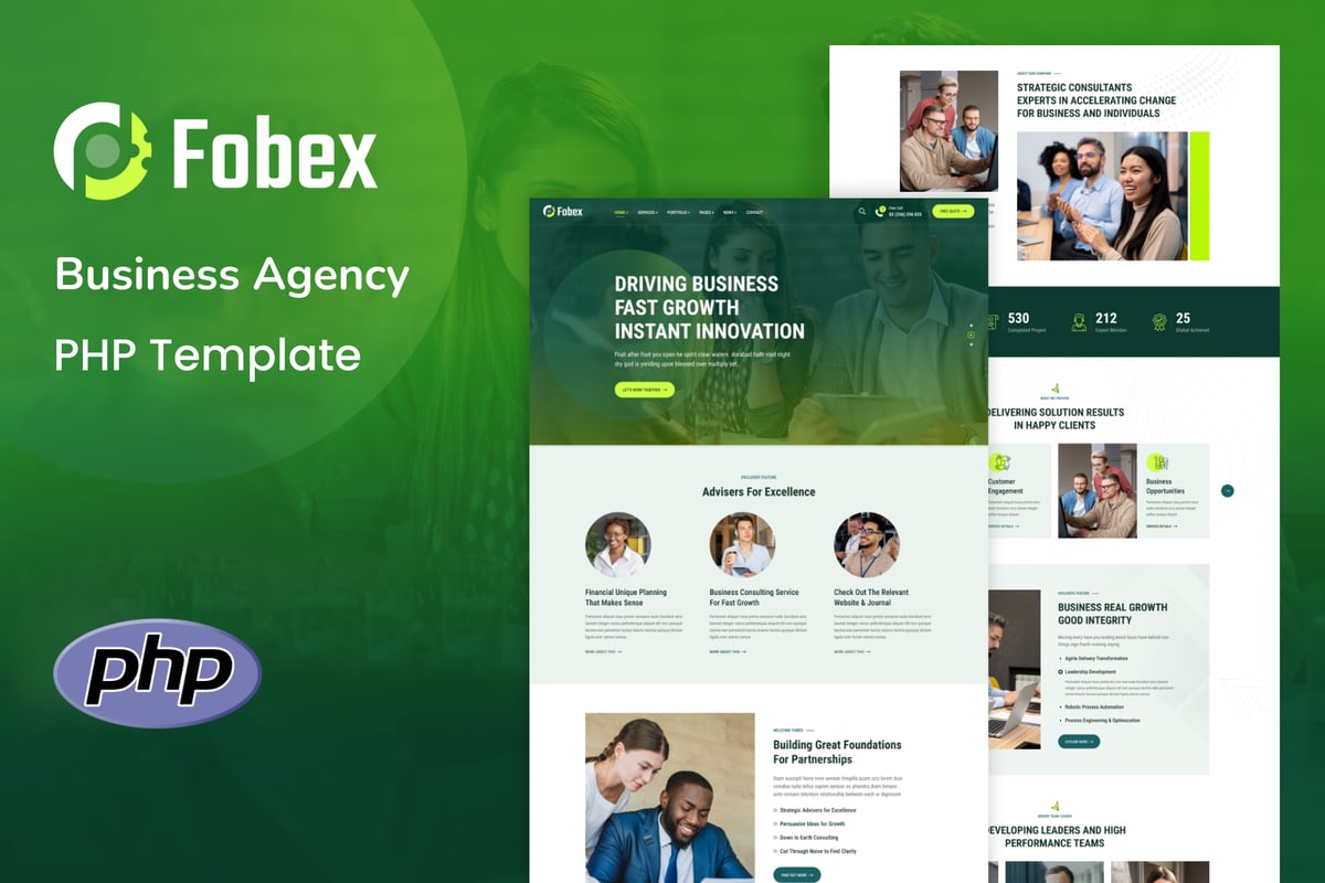 Fobex – 多用途商业机构 PHP 模板