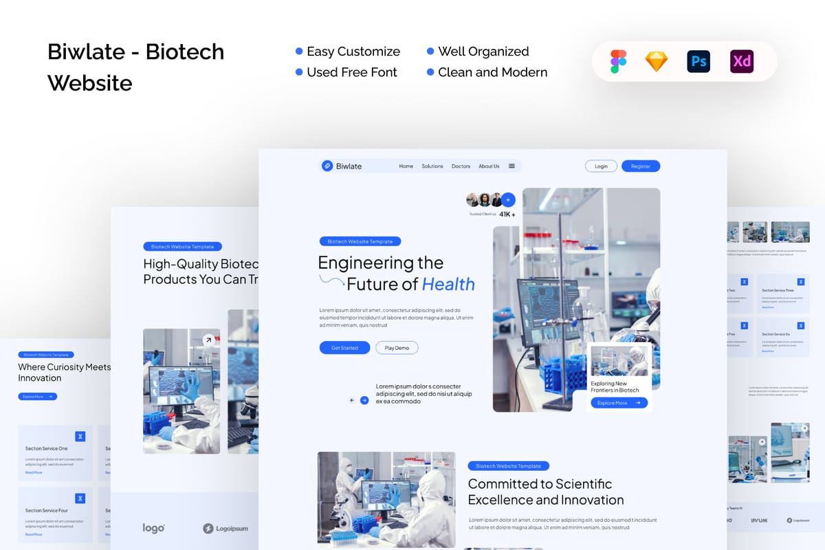Biwlate – 生物技术网站模板
