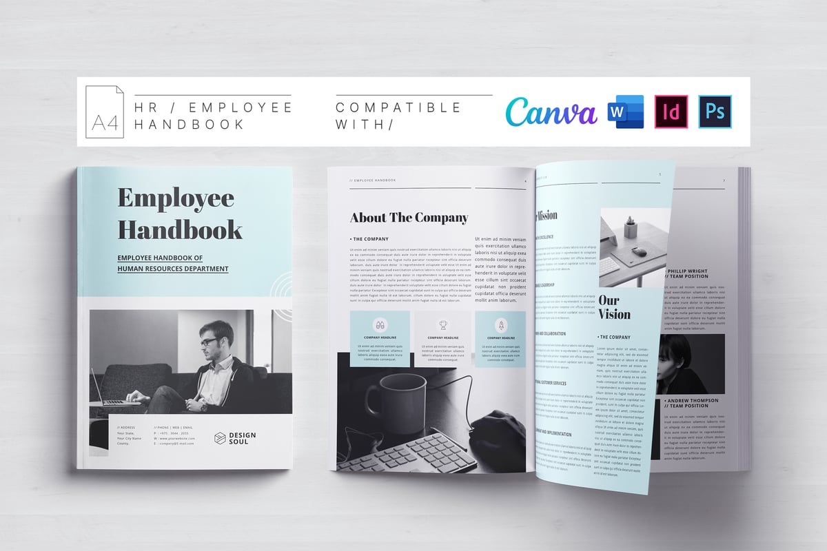 人力资源/员工手册 | Canva | Docx | ID | PSD