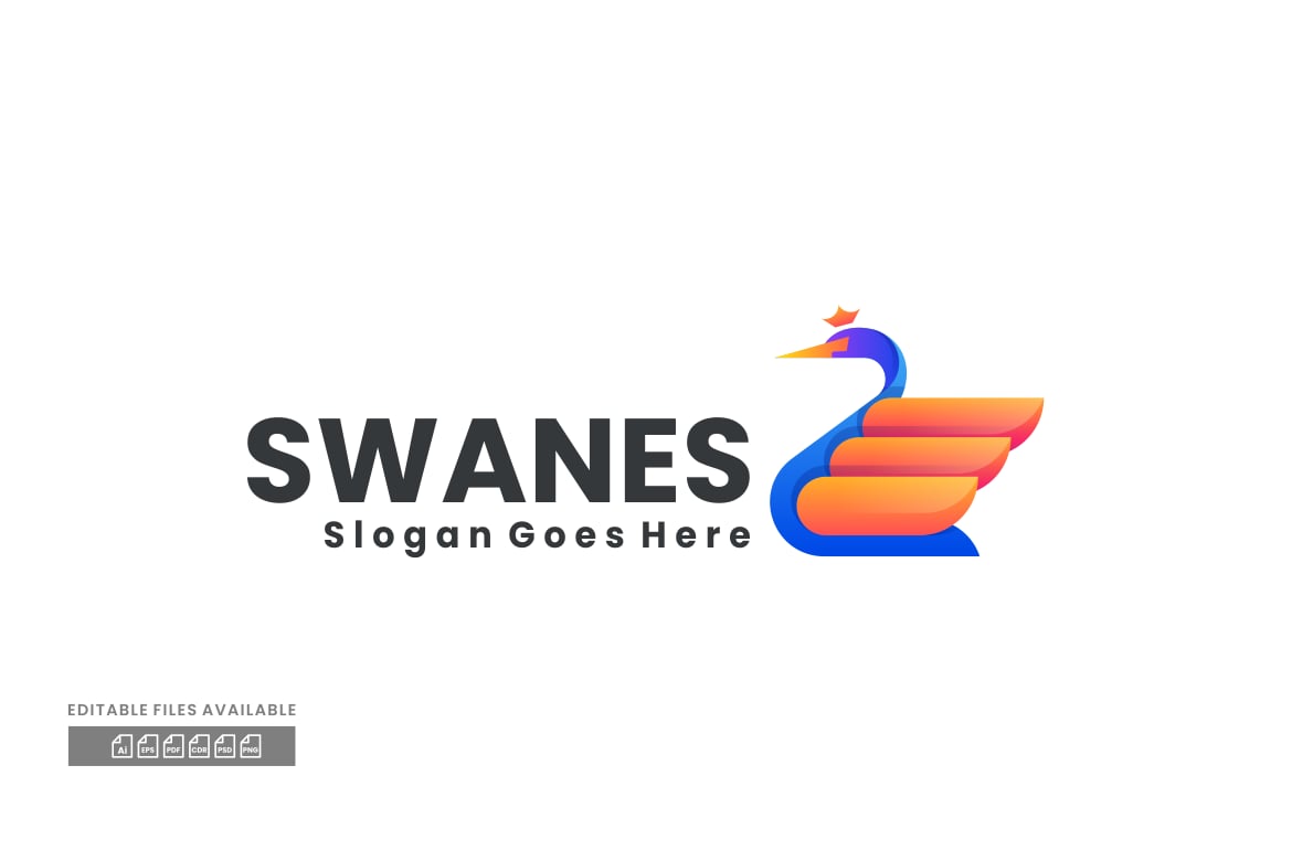 Swanes 渐变彩色徽标