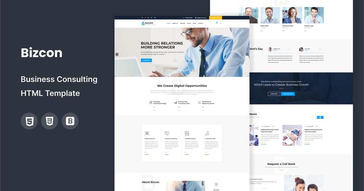 Bizcon – 商业咨询 HTML 模板