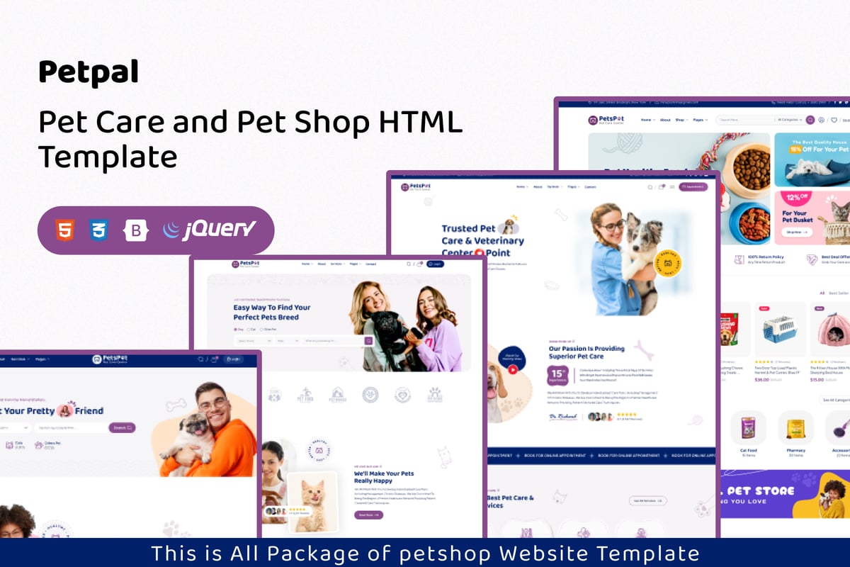 Petpal – 宠物护理和宠物店模板
