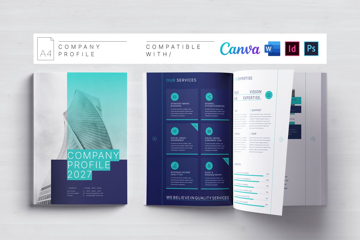 公司简介 | Canva | Docx | ID | PSD