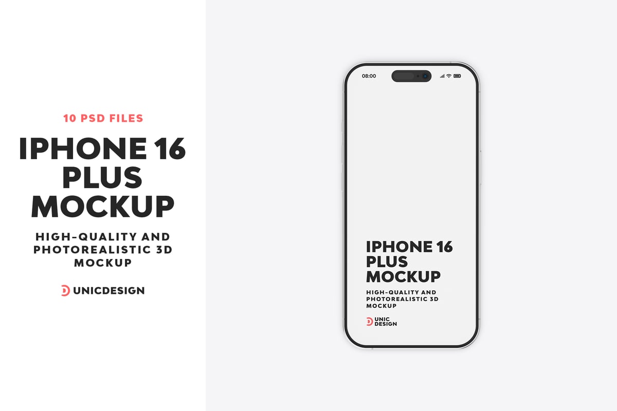 iPhone 16 手机样机 (PSD)