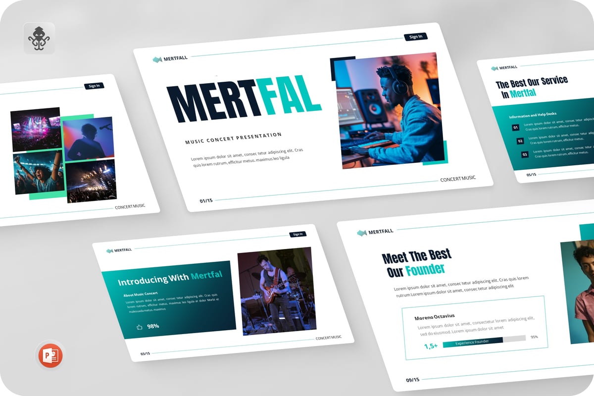 Mertfall – 音乐会音乐演示 Power Point