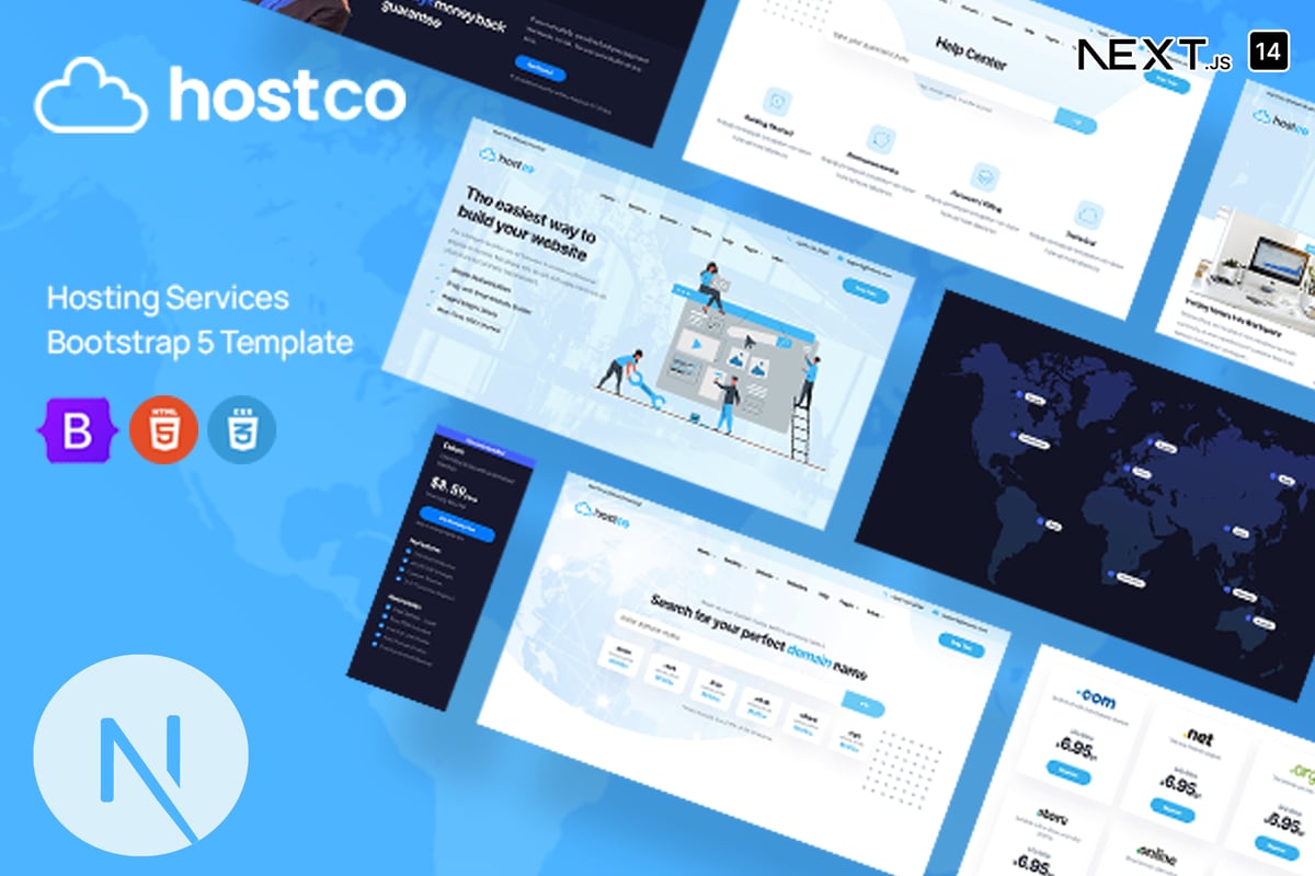 Hostco – 高级网站托管 NextJs 模板