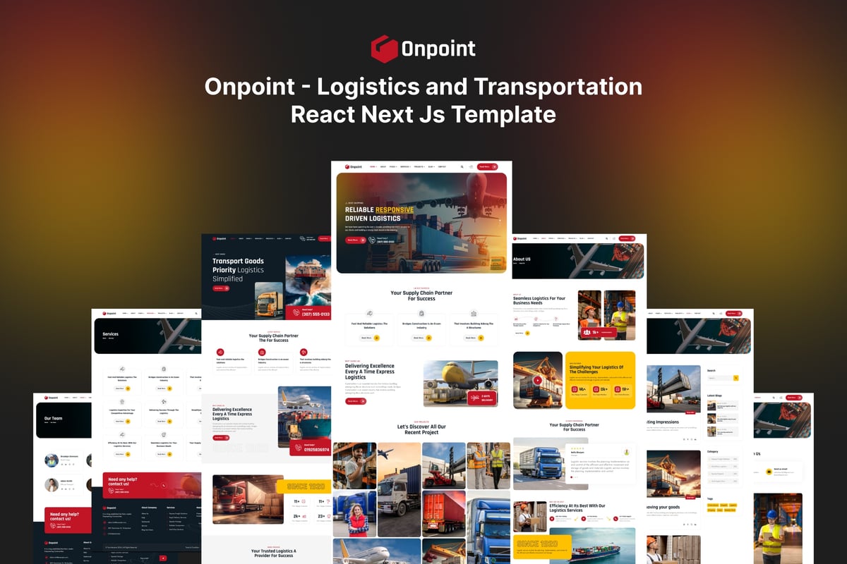 Onpoint – 物流 React Next Js 模板